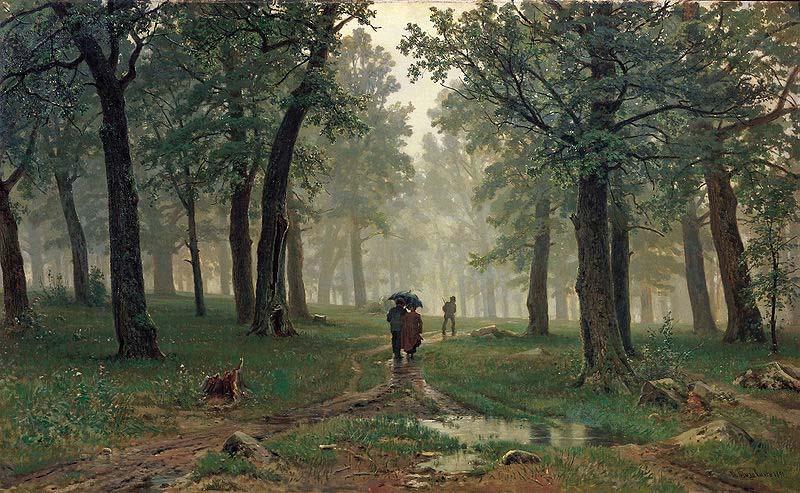 Ivan Shishkin Rain in an Oak Forest China oil painting art